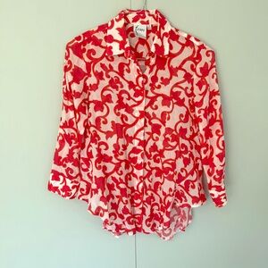 FINLEY Women’s Lightweight Floral Cotton Buttondown Shirt